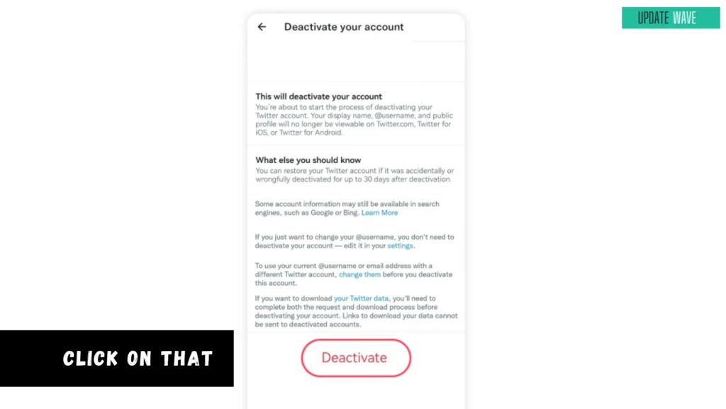 Click On Deactivate Button www.updatewave.com